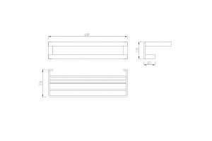 Полка для полотенец Abber Westen черная матовая - 2