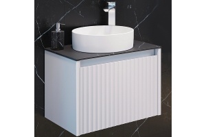 Тумба с раковиной Comforty Марсель 60 белая матовая