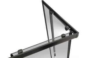 Душевой уголок Royal Bath HPD 90x95 профиль черный стекло прозрачное - 3