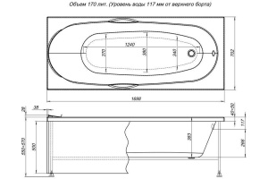 Акриловая ванна Aquanet Dali 170x70 - 3