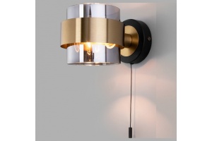 Бра Eurosvet Arcada 70127/1 черный/ дымчатый