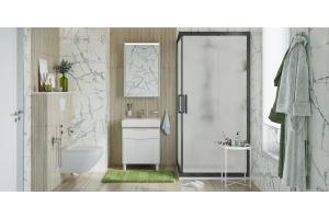 Душевой уголок STWORKI Дублин DE019SC120120200 120x120 см профиль черный матовый, стекло матовое - 3