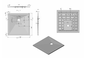 Поддон для душа Vincea 80х80 белый матовый - 2