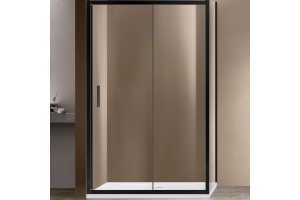 Душевой уголок Vincea Garda 130х90 черный стекло прозрачное