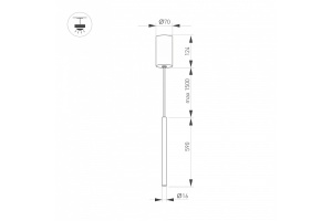 Подвесной светодиодный светильник Arlight SP-UMBRA-HANG-V-L600-10W Warm3000 036949 - 3