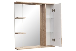 Зеркало-шкаф Stella Polar Кармела 75 R с подсветкой светлое дерево - 3