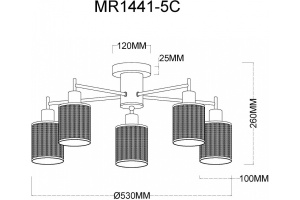 Потолочная люстра MyFar Solo MR1441-5C - 3
