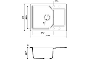 Мойка кухонная Omoikiri Yonaka 65-SA бежевая - 3