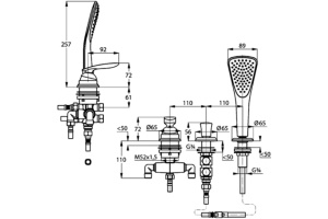 Смеситель Kludi Balance на борт ванны 524480575 - 3