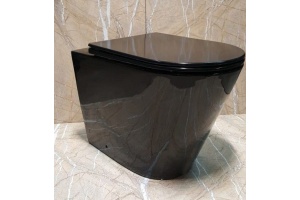 Унитаз приставной Ceramalux черный (NS-3178-18)