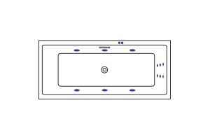 Ванна акриловая Excellent Heaven Slim Line 170х75 с гидромассажем белый - хром - 3