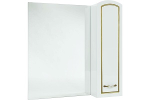 Зеркало-шкаф Bellezza Амелия 80 R, белое, патина золото