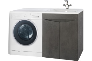 Тумба для комплекта Bellezza Олиссия 120 R, серая, под стиральную машину