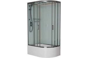 Душевая кабина Frank Brilliant 120х80 левая хром стекло прозрачное