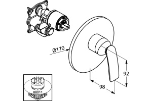 Смеситель для душа Kludi Balance белый, хром (526559175) - 2