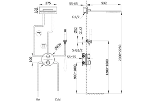 Душевой комплект встраиваемый Vincea хром - 3