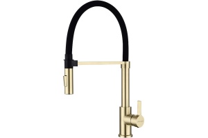 Смеситель для кухни Paulmark Halt светлое брашированное золото