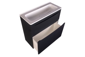 Тумба под раковину Style Line Бергамо мини 80 Люкс Plus, черный (СС-00002313) - 3