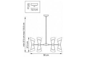 Люстра на штанге Lightstar Strato 817162 - 3