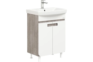 Тумба под раковину Onika Харпер 55 белый/мешковина (105557)