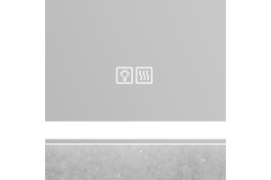 Зеркало BelBagno 90х60 с подсветкой, подогревом (SPC-GRT-900-600-LED-TCH-WARM) - 2