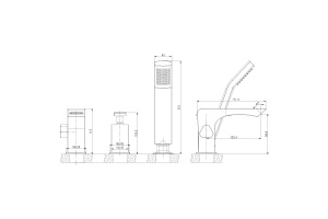 Смеситель Lemark Contest LM5845CW на борт ванны - 2