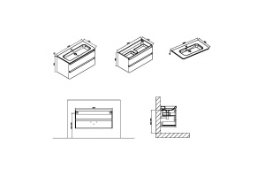 Тумба под раковину Vincea Alba 100 белая - 3