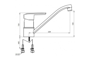 Смеситель для кухонной мойки  KAISER Orbit (20033) - 2