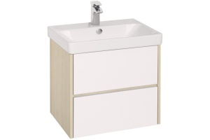 Тумба с раковиной Aquaton Сканди 70 белый - светлое дерево