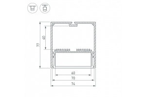 Профиль Arlight SL-Line-7477-2000 Black 029939 - 2