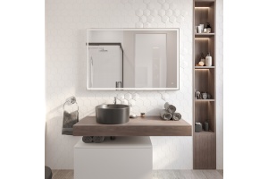 Зеркало DIWO Дмитров 120 с подсветкой светодиодной, сенсорный выключатель, прямоугольное, настенное - 3