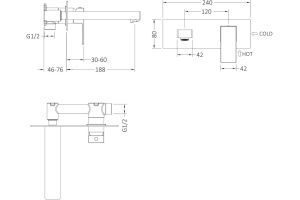 Смеситель для раковины встроенный Timo Selene 2071/03SM черный - 3