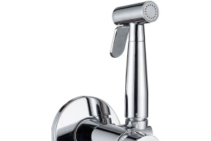 AF300-52С Aquanet Passion, смеситель встр. с гиг.душем (латунь), шланг 1,2м хром (243317) - 2