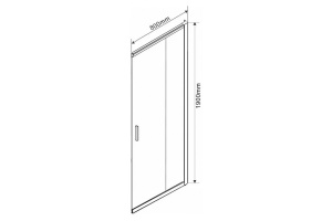 Душевая дверь Vincea Garda 80 хром стекло рифленое - 2