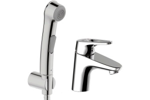 Смеситель Bravat Drop-D F148162C-1 для раковины с гигиеническим душем