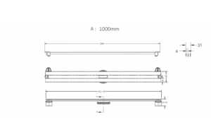 Душевой лоток Berges Super Slim 100 золото глянцевое - 2