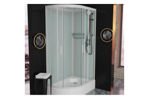 Душевая кабина Frank 120х80 правая белая стекло прозрачное - 2