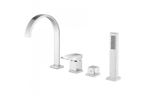 Смеситель на борт ванны Abber Wasserfall хром (AF8613)