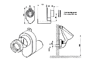 Сифон для писсуара горизонтальный Vidima Сева Микс (W340067) - 2