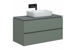 Тумба под раковину Allen Brau Infinity 100 серо - зеленый матовый - 2