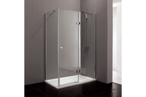 Душевой уголок Cezares Verona 100х80 хром стекло рифленое