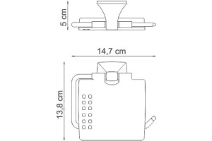 Держатель туалетной бумаги Wasserkraft Wern K-2525 - 3