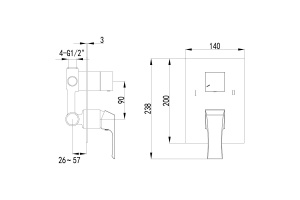 Смеситель Lemark Unit LM4527C для ванны с душем - 2