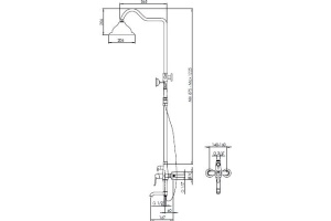 Душевая стойка GPD черный матовый - 2