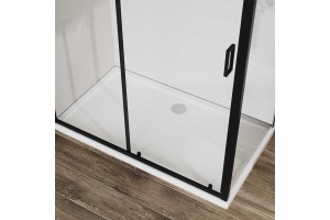 Душевой уголок Vincea City 120х90 профиль черный стекло прозрачное - 2