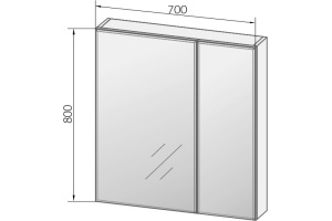 Зеркало-шкаф Marka One  70 см (У37179) - 3