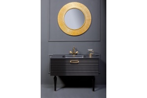 Тумба под раковину Armadi Art Vallessi Avangarde Linea 100 черный - золото - 2