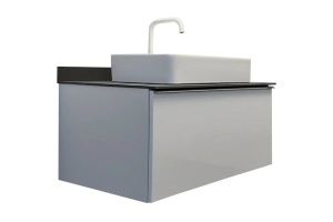 Тумба с раковиной Comforty Милан 90 белая глянцевая