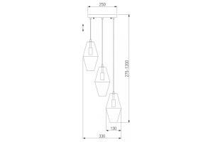 Подвесной светильник Eurosvet Prism 50236/3 прозрачный - 2
