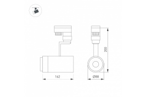 Трековый светодиодный светильник Arlight LGD-Zeus-4TR-R88-20W Day4000 024144(1) - 3